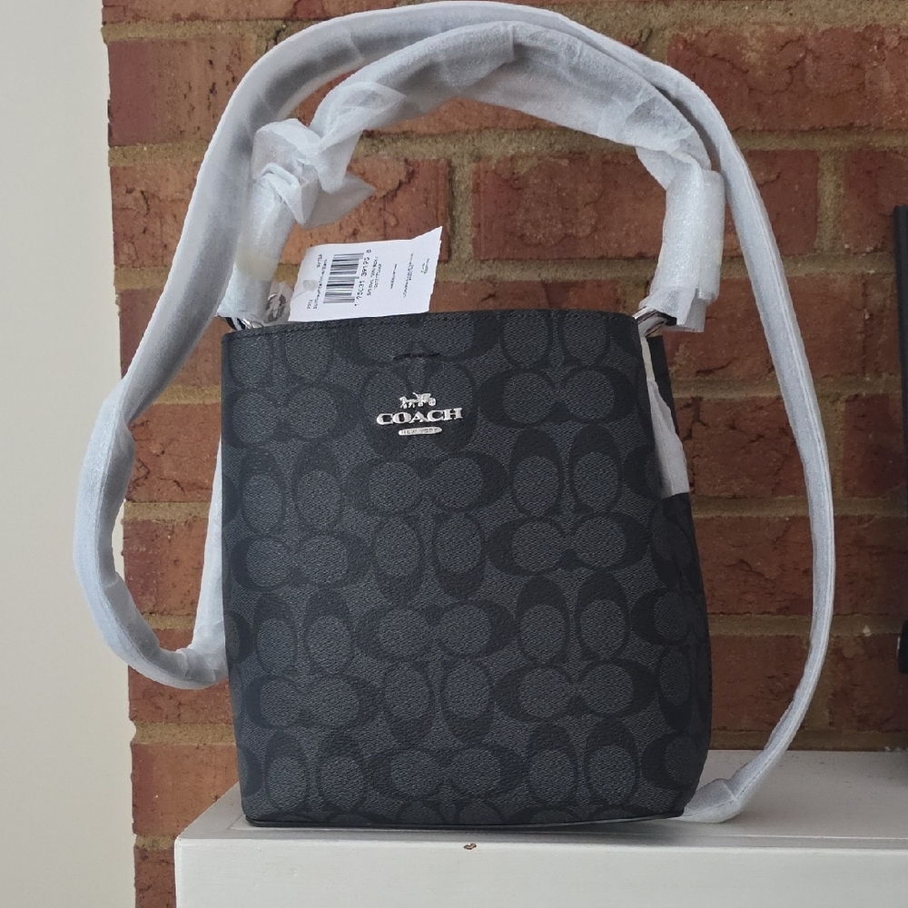 Coach Charcoal Signature Shoulder Bag